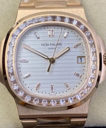 Mens Patek Philippe Nautilus 5711 Rose Gold Watches Diamond