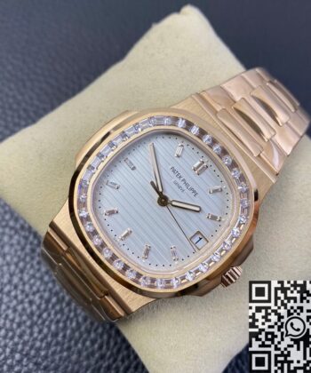 Mens Patek Philippe Nautilus 5711 Rose Gold Watches Diamond
