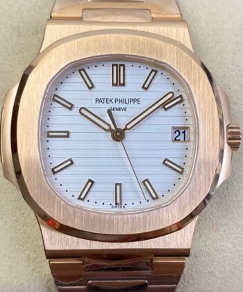 Patek Philippe Nautilus Platinum 5711R White Dial Rose Gold