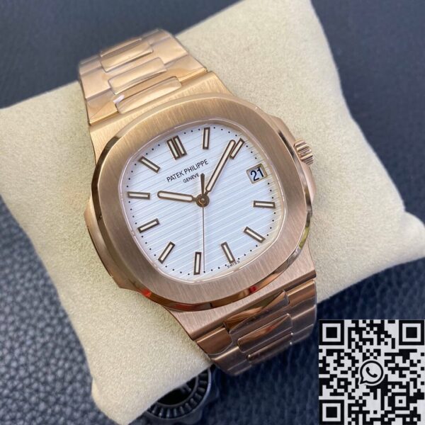 Patek Philippe Nautilus Platinum 5711R White Dial Rose Gold