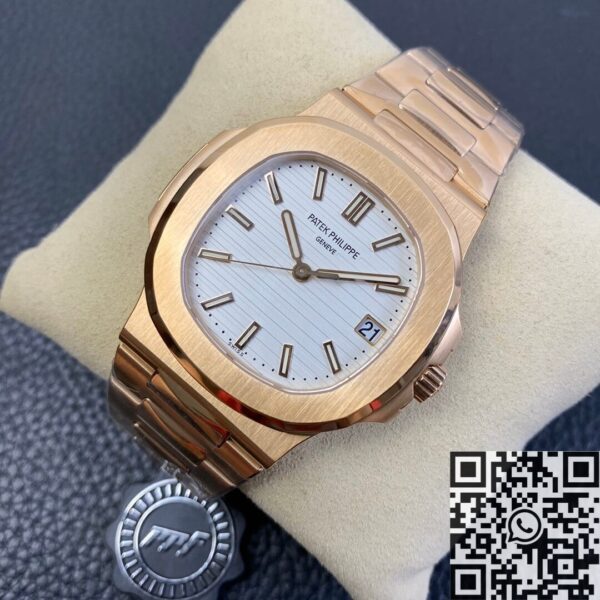 Patek Philippe Nautilus Platinum 5711R White Dial Rose Gold