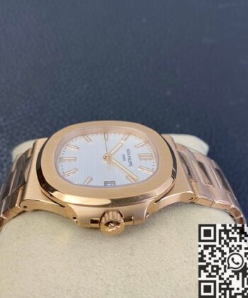 Patek Philippe Nautilus Platinum 5711R White Dial Rose Gold