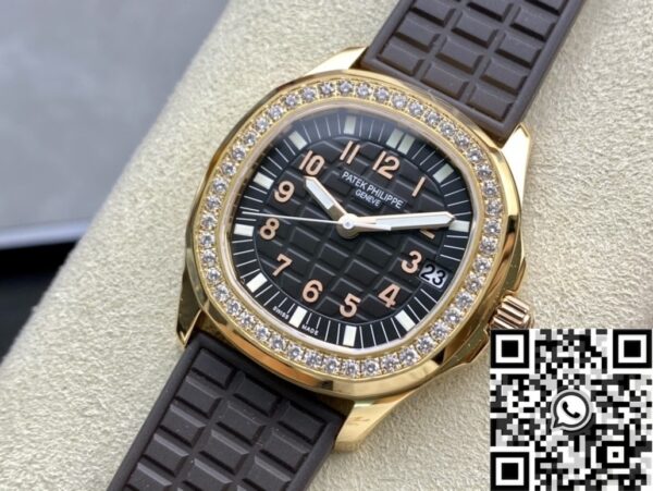Patek Philippe Aquanaut Ladies 5068R-001 Rose Gold Diamond