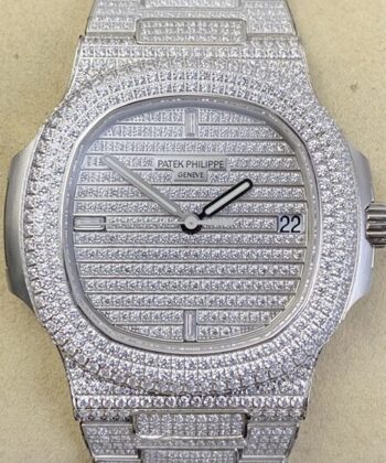 Patek Philippe Nautilus 5719 5719/1G-001 Full Diamond Watch