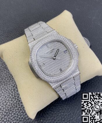 Patek Philippe Nautilus 5719 5719/1G-001 Full Diamond Watch