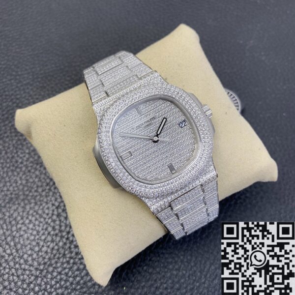 Patek Philippe Nautilus 5719 5719/1G-001 Full Diamond Watch
