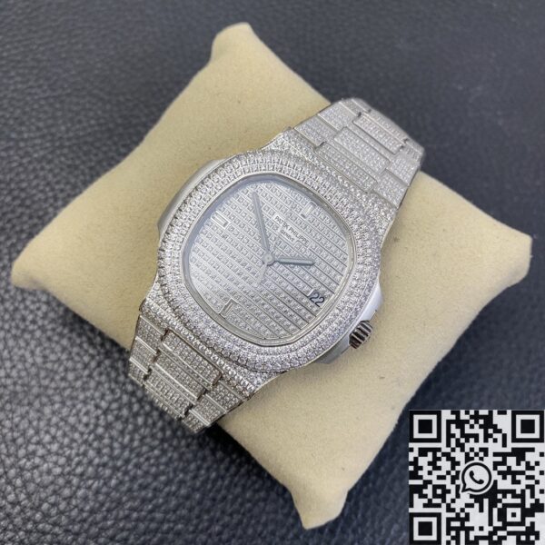 Patek Philippe Nautilus 5719 5719/1G-001 Full Diamond Watch
