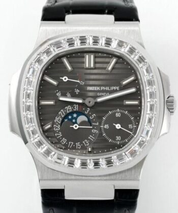 Shop Patek Philippe Nautilus​ V3 Drill Case 5712 Black Dial Watch