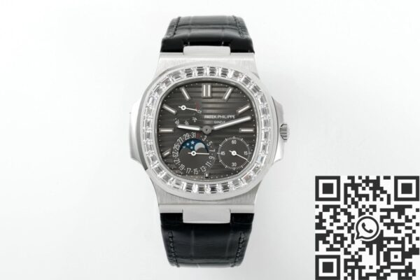 Shop Patek Philippe Nautilus​ V3 Drill Case 5712 Black Dial Watch