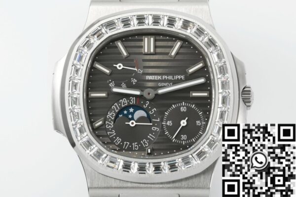 Shop Patek Philippe Nautilus​ V3 Drill Case 5712 Black Dial Watch