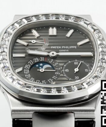 Shop Patek Philippe Nautilus​ V3 Drill Case 5712 Black Dial Watch