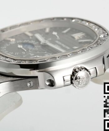 Shop Patek Philippe Nautilus​ V3 Drill Case 5712 Black Dial Watch