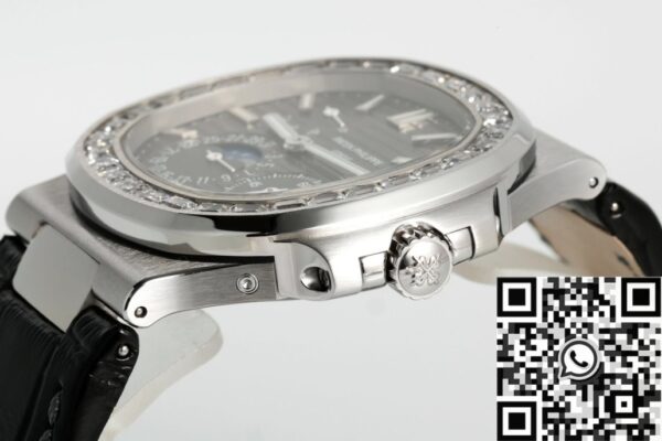 Shop Patek Philippe Nautilus​ V3 Drill Case 5712 Black Dial Watch