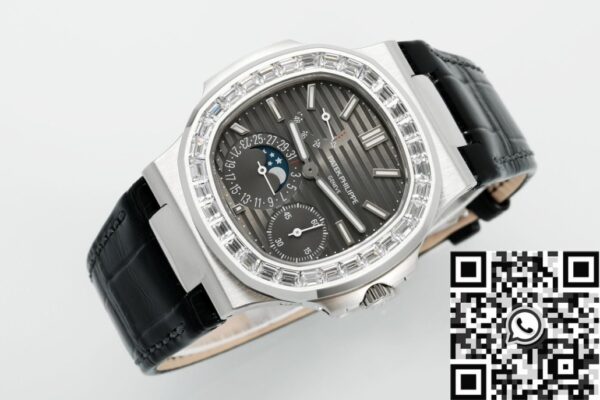 Shop Patek Philippe Nautilus​ V3 Drill Case 5712 Black Dial Watch