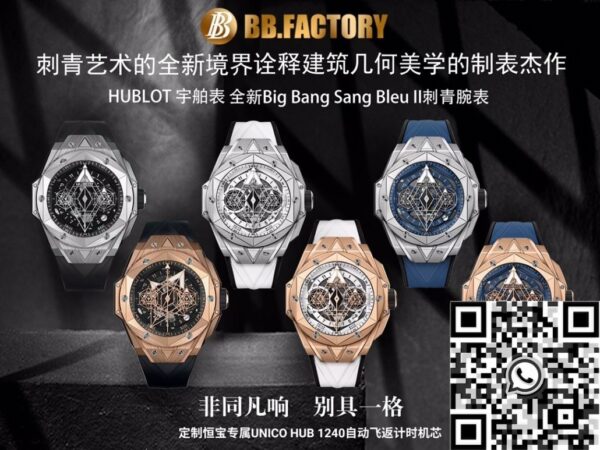 BBF Factory Big Bang Hublot Sang Bleu 418.OX.5108.RX.MXM20