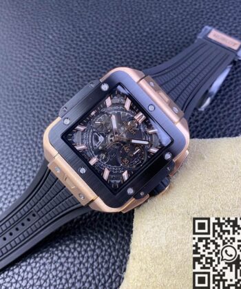 Hublot Square Bang Unico 821.OM.0180.RX Gold Case Watch