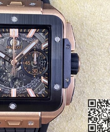 Hublot Square Bang Unico 821.OM.0180.RX Gold Case Watch