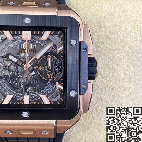 Hublot Square Bang Unico 821.OM.0180.RX Gold Case Watch