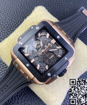 Hublot Square Bang Unico 821.OM.0180.RX Gold Case Watch