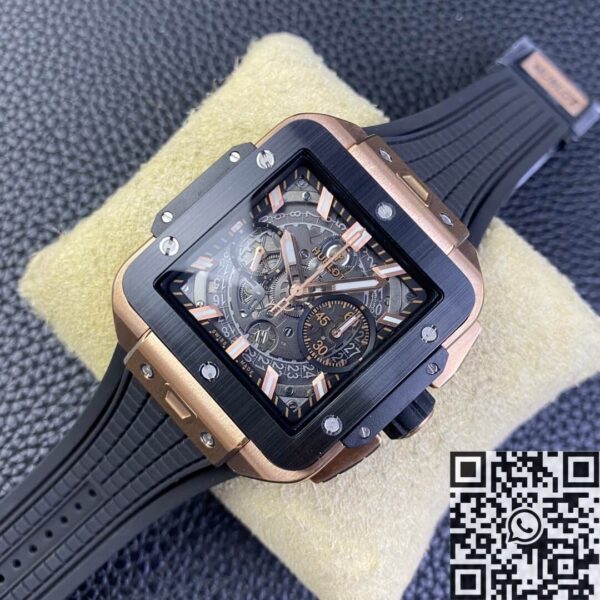 Hublot Square Bang Unico 821.OM.0180.RX Gold Case Watch