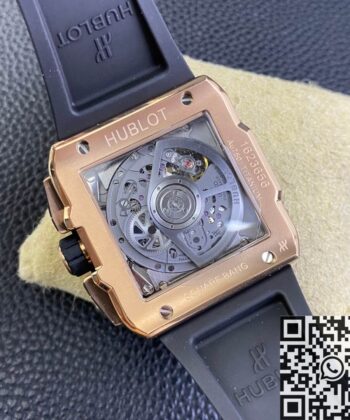 Hublot Square Bang Unico 821.OM.0180.RX Gold Case Watch