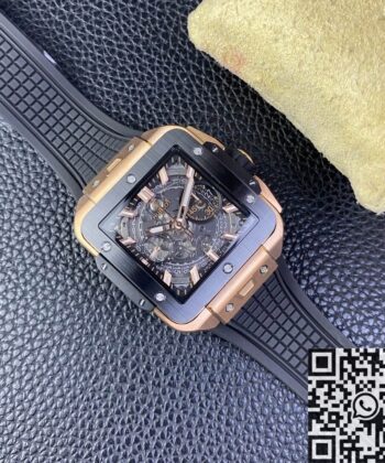 Hublot Square Bang Unico 821.OM.0180.RX Gold Case Watch