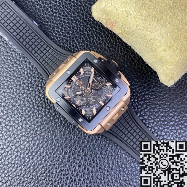 Hublot Square Bang Unico 821.OM.0180.RX Gold Case Watch