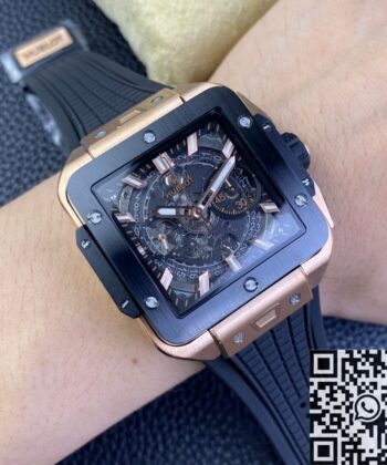 Hublot Square Bang Unico 821.OM.0180.RX Gold Case Watch