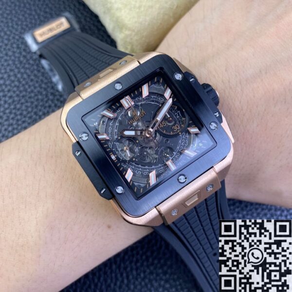 Hublot Square Bang Unico 821.OM.0180.RX Gold Case Watch