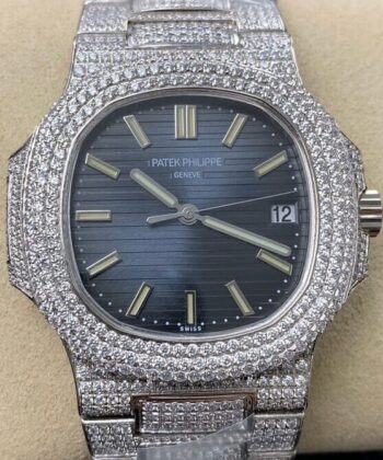 R8 Factory Nautilus Patek Philippe 5711 Blue Diamond Dial Watch