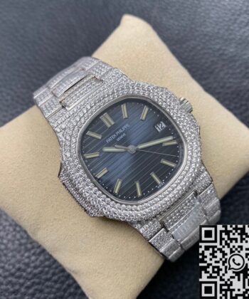 R8 Factory Nautilus Patek Philippe 5711 Blue Diamond Dial Watch
