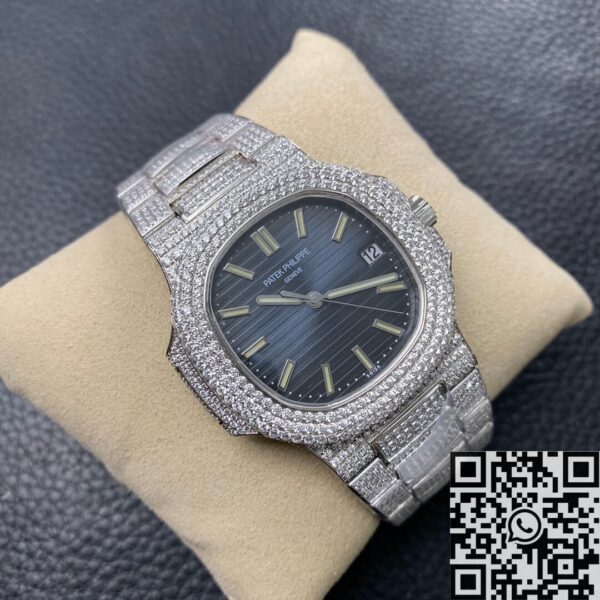 R8 Factory Nautilus Patek Philippe 5711 Blue Diamond Dial Watch
