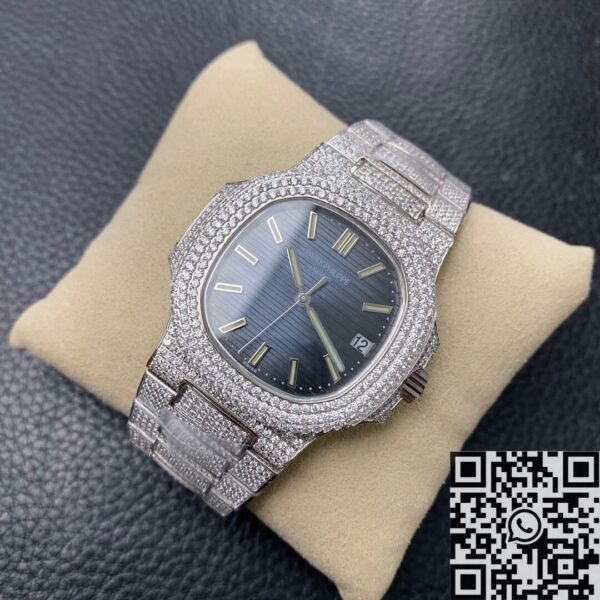 R8 Factory Nautilus Patek Philippe 5711 Blue Diamond Dial Watch