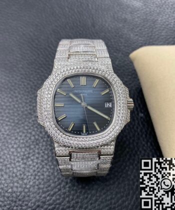 R8 Factory Nautilus Patek Philippe 5711 Blue Diamond Dial Watch