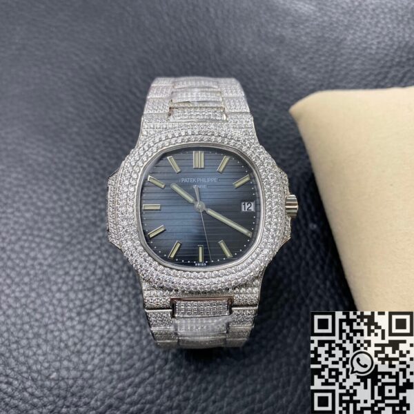R8 Factory Nautilus Patek Philippe 5711 Blue Diamond Dial Watch