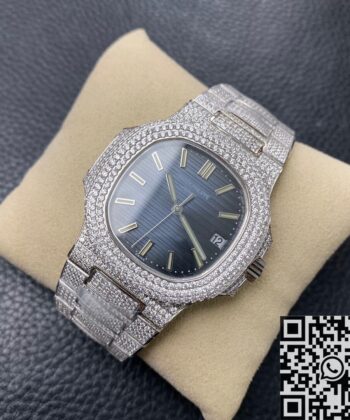R8 Factory Nautilus Patek Philippe 5711 Blue Diamond Dial Watch