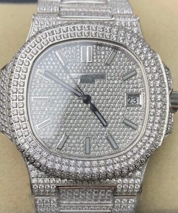 R8 Factory Patek Philippe Nautilus 5711 Full Diamond Watch