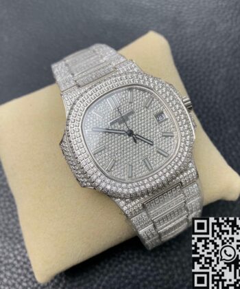 R8 Factory Patek Philippe Nautilus 5711 Full Diamond Watch