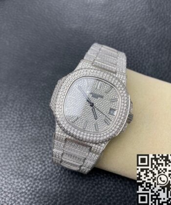 R8 Factory Patek Philippe Nautilus 5711 Full Diamond Watch