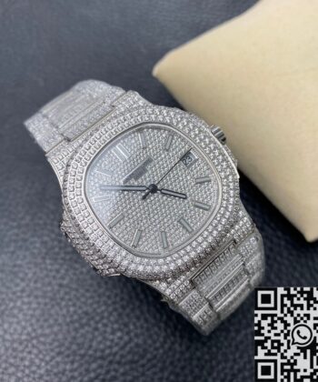 R8 Factory Patek Philippe Nautilus 5711 Full Diamond Watch
