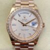 EW Factory Rolex Custom Day Date Rose Gold Diamond Watch