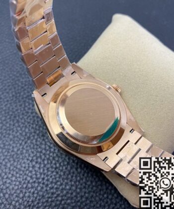 EW Factory Rolex Custom Day Date Rose Gold Diamond Watch