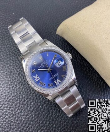 Rolex Datejust 36​ Watch M126284RBR Blue Dial Size EW Factory