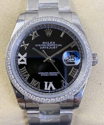 Rolex Lady Datejust M126284RBR Black Dial 36mm EW Factory