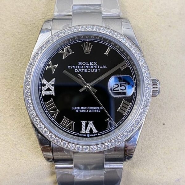 Rolex Lady Datejust M126284RBR Black Dial 36mm EW Factory