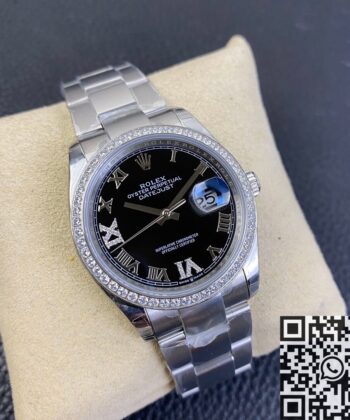 Rolex Lady Datejust M126284RBR Black Dial 36mm EW Factory