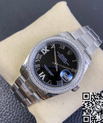 Rolex Lady Datejust M126284RBR Black Dial 36mm EW Factory