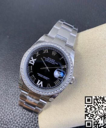 Rolex Lady Datejust M126284RBR Black Dial 36mm EW Factory