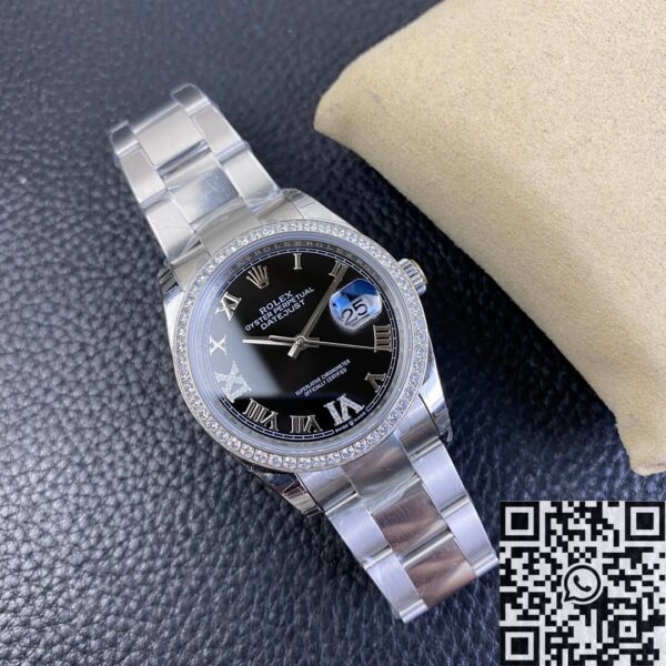 Rolex Lady Datejust M126284RBR Black Dial 36mm EW Factory