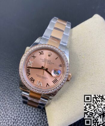 Female Datejust Rolex​ M126281RBR-0016 Rose Gold Watch